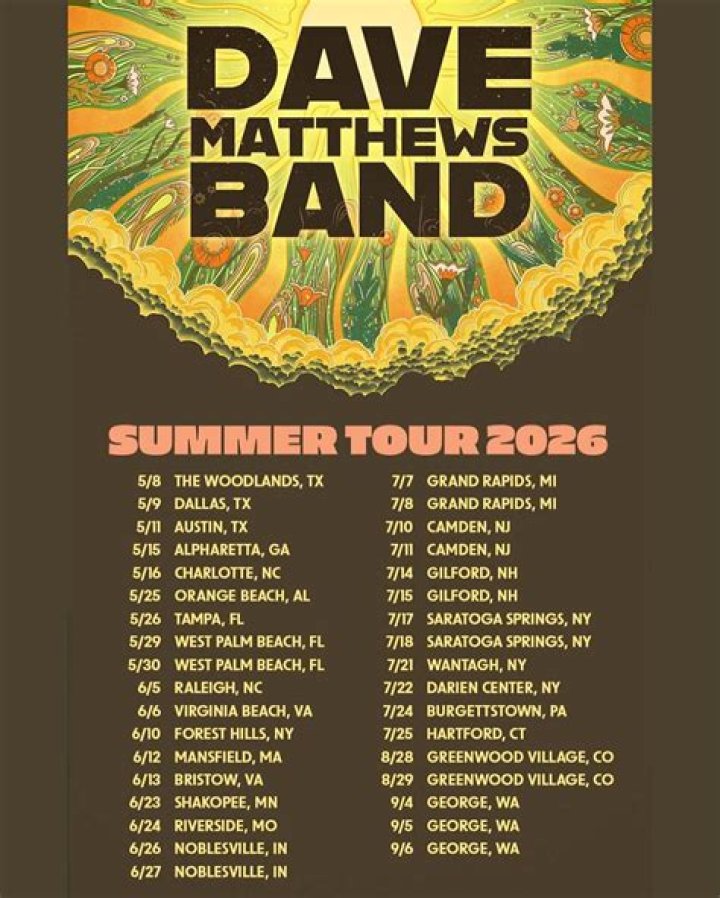 Dave Matthews Band Tour Dates 2023, Tickets, Dates, Schedule, Net Worth