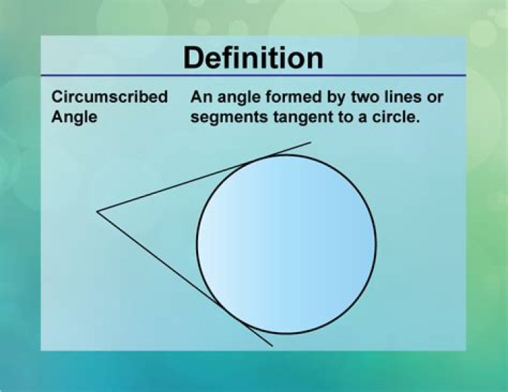 What is a circumscribed angle of a circle?
