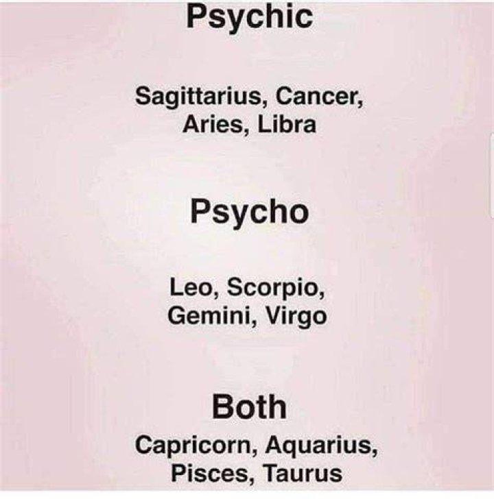 What zodiac is psycho?