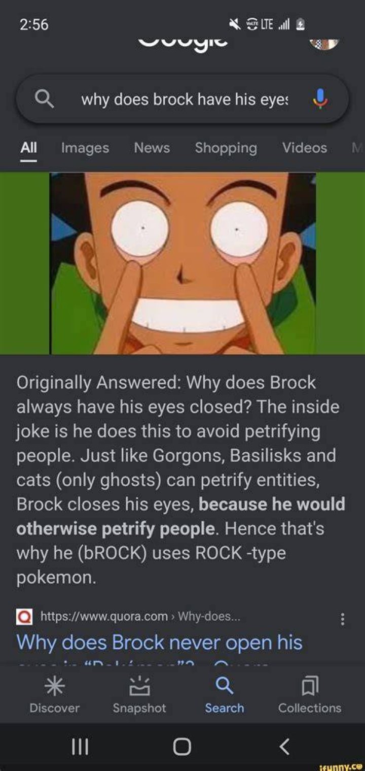 Why are Brock's eyes like that?