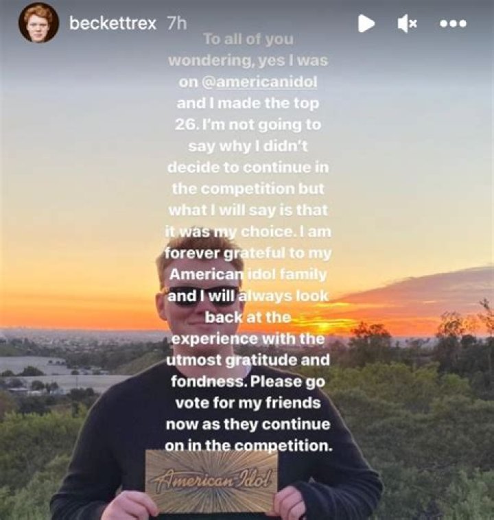 Why Did Beckett Rex Leave American Idol?